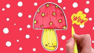 HOW TO DRAW A CUTE MUSHROOM