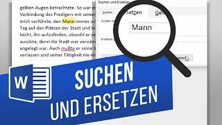 Suchen und Ersetzen von Text in Word | "Suchen und Ersetzen" Funktion