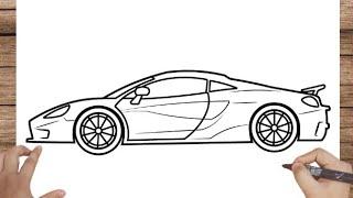 How To Draw McLaren 600LT Car ( 2019 model)