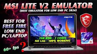 MSI LITE V2 BEST EMULATOR FOR LOW END PC| 2GB RAM PC | MSI APP PLAYER LITE VERSION FOR FREE FIRE PC