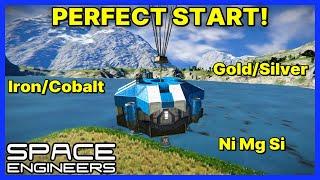 Is THIS the PERFECT Starting Location? - SPACE ENGINEERS Gameplay - Survival - Ep 1