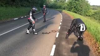 Duck rescue at Isle of Man TT circuit