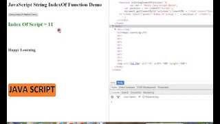 STRINGS INDEXOF METHOD JAVA SCRIPT DEMO