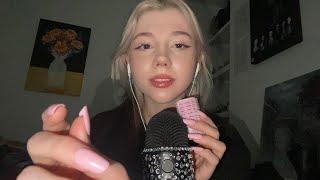 ASMR nail tapping, scratching, mic brushing, lip gloss and more to help you sleep 