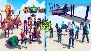 HOLIDAY FACTION vs NEW MODERN MILITARY TEAM - Totally Accurate Battle Simulator TABS