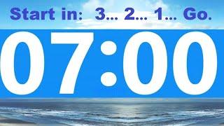7 Minute Countdown Timer -Beep & Time Remaining at Each Minute * NO ADS DURING TIMER -No Music