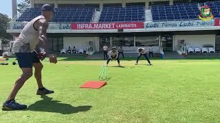 Bangladesh team's practice session at the M. A. Chidambaram Stadium in Chennai.