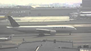 Air Pacific Boeing 747-400 Landing + United Boeing 777 Departure at LAX w/ ATC