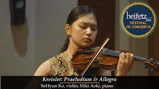 Kreisler: Praeludium & Allegro | SoHyun Ko, violin; Miki Aoki, piano