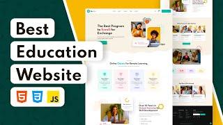 How to Build Creative Education Website Using HTML CSS JavaScript