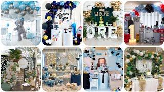 First birthday decoration ideas for baby boy || blue theme decor || 1st birthday party ideas