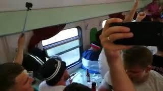 Англия Тунис в поезде Москва Волгоград England vs Tunisia in the train Russia