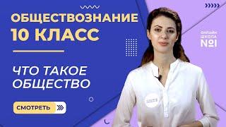 Что такое общество. Видеоурок 1. Обществознание 10 класс