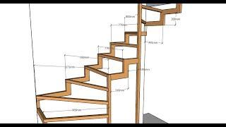 Урок Скетчап (SketchUp) по проектированию металлического каркаса или ломаного косоура.