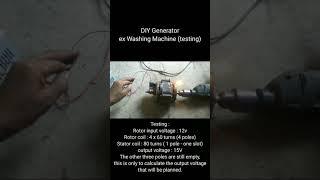 DIY Generator ex Washing Machine