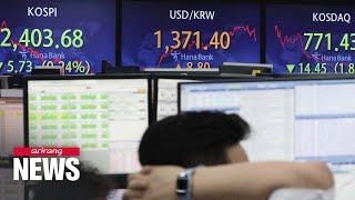 Korean currency crosses USD/KRW 1,370 on Monday, hitting highest exchange rate since April 2009