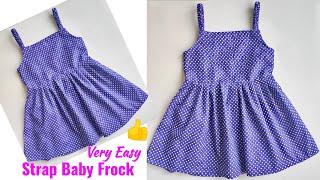 Strap Baby Frock cutting and stitching | Baby Frock cutting and stitching