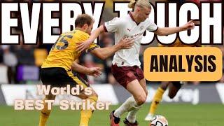 How to play as a Striker I Haaland vs Wolves I EVERY Touch Analysis I Tactical Analysis