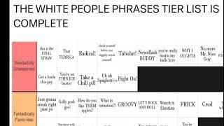 “White People Phrases” Tier List