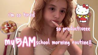 my PRODUCTIVE 5am high school morning routine *JUNIOR edition*