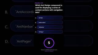 Which Ant Design component is used for displaying a series of content sections with navigation tabs