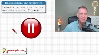 Raisonnement par récurrence  Inégalité  2^n ⩾ n+1  Terminale spécialité mathématiques