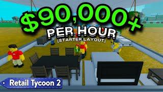 [UPDATED 2024] Retail Tycoon 2 Starter Layout Tutorial | $90K+/HOUR | ROBLOX