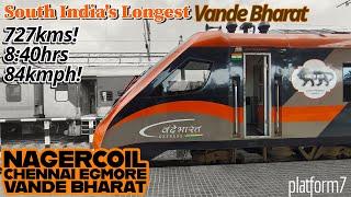 Nagercoil to Chennai Egmore by 20628 Vande Bharat Express in AC Chair Car | Train Journey