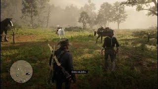 The Pinkertons tried to arrest Dutch Van Der Linde but were drived away by the rest of the Gang