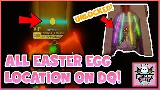 ALL EASTER EGG LOCATION ON DUNGEON QUEST! *HOW TO UNLOCK THE PURPLE BEAM ON EXCALIBUR QUEST*