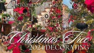 2024 CHRISTMAS DECORATE WITH ME - Traditional Christmas Tree Decorating Inspiration & Ideas