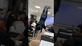 CLASSMATES REACT TO CALISTHENICS  #shorts