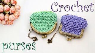  Crochet clasp purses presentation  Crochetka design studio  Вязаные кошельки