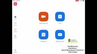 Starta ett Zoom möte och dela skärmen (med iPad)
