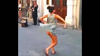  Rima Baransi dancing in Trieste, Italy with violinist Ivo Remenec [Horizontally stabilized]