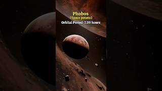 Moon vs phobos|space potato|#shorts #universe #moon #phobos #space