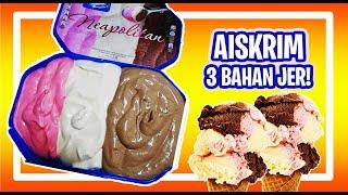 BUAT AISKRIM PALING SENANG GUNA 3 BAHAN