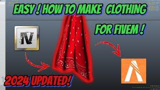 UPDATED 2024! Easiest Way To Make Custom Clothing For GTAV FiveM !