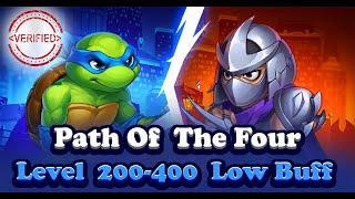 Path Of The Four Level 200-400 All Boss Fights with Buffs | Hero Wars Ninja Turtles Event (Complete)