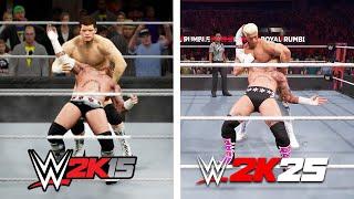 WWE 2K25 vs WWE 2K15 Finisher Comparison (10 Years Apart)