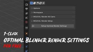 1-Click Optimal Blender Render Settings | FOR FREE