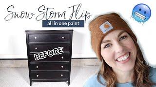 NEW Silk All In One Paint For Furniture | Snow Storm Inspired White Dresser