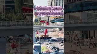 Sky Ballet: Watch a Crane Perform the Delicate Art of Light Rail Installation!