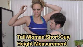 Tall Woman Short Guy Height Comparison | tall girl short man | tall woman height measurement