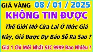 Giá vàng hôm nay 9999 ngày 8/1/2025 | GIÁ VÀNG MỚI NHẤT || Xem bảng giá vàng SJC 9999 24K 18K 10K