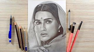 Ram Siya Ram | Hyper realistic drawing | Kriti Sanon | Rahul official art