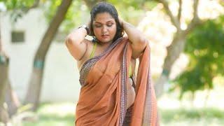 Hot saree | Aunty hot saree | Saree Fashion | Saree lover aunty hot vide 58