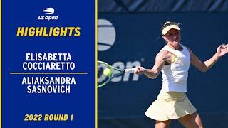 Elisabetta Cocciaretto vs. Aliaksandra Sasnovich Highlights | 2022 US Open Round 1