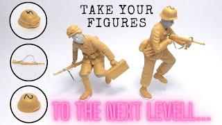 BUILD, UPGRADE, MODIFY, IMPROVE Stock Styrene Figures (1/35, Tamiya)