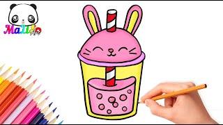 Как нарисовать милый напиток просто | Як намалювати милий напій | How to draw a Cute Drink Bunny